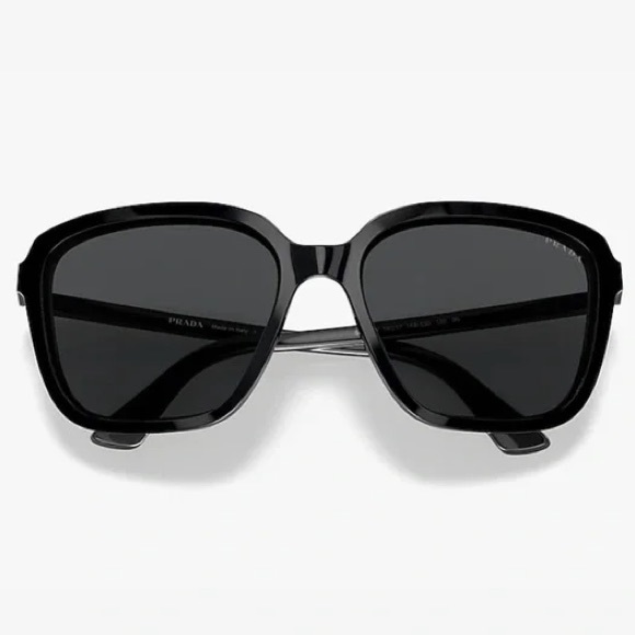 Prada Heritage Oversized Sunglasses (SPR 10V-F 1AB-5S0) in Black - Picture 7 of 16